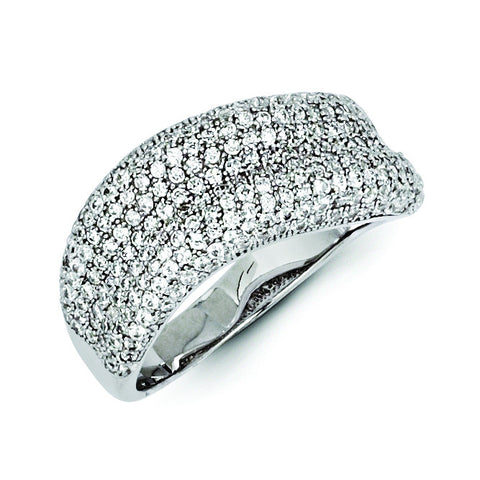 Sterling Silver & CZ Brilliant Embers Ring QMP932 - shirin-diamonds