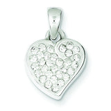 Sterling Silver Stellux Crystal Heart Pendant QP1394 - shirin-diamonds
