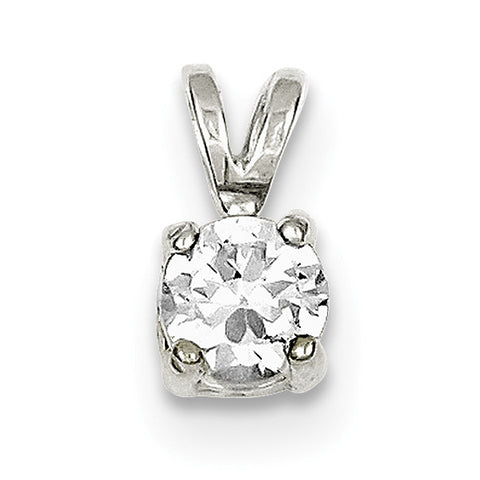 Sterling Silver CZ Pendant QP14 - shirin-diamonds