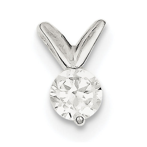 Sterling Silver CZ Pendant Slide QP2651 - shirin-diamonds