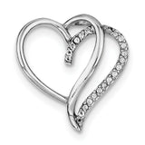 Sterling Silver CZ Heart Pendant QP2782 - shirin-diamonds