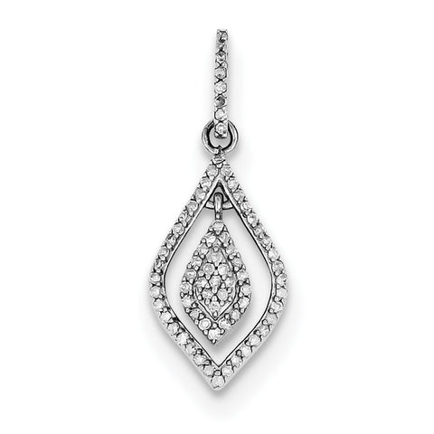 Sterling Silver Rhodium Diam. Fashion Pendant QP3455 - shirin-diamonds
