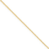 Sterling Silver Flash Gold-plated Curb Chain QPE10G - shirin-diamonds