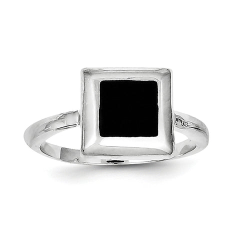 Sterling Silver Onyx Ring QR1068 - shirin-diamonds