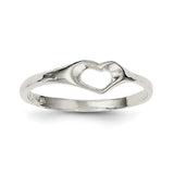 Sterling Silver Heart Ring QR109 - shirin-diamonds