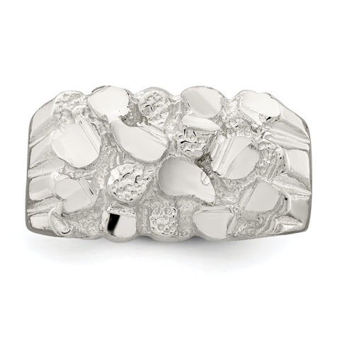 Sterling Silver Men's Nugget Ring QR122