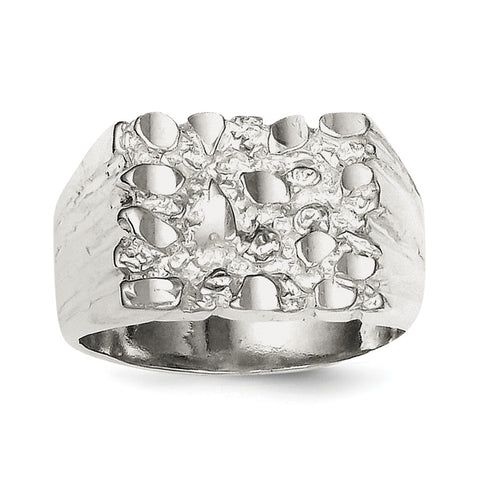 Sterling Silver Nugget Ring QR126 - shirin-diamonds