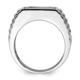 925 Sterling Silver Men's Onyx Ring