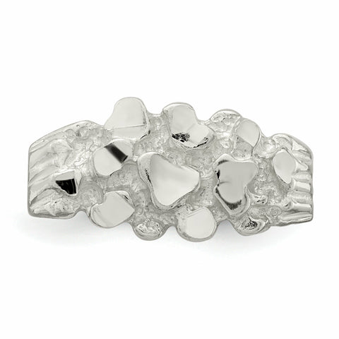 Sterling Silver Men's Nugget Ring QR129