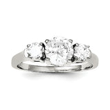 Sterling Silver CZ Ring QR1319 - shirin-diamonds