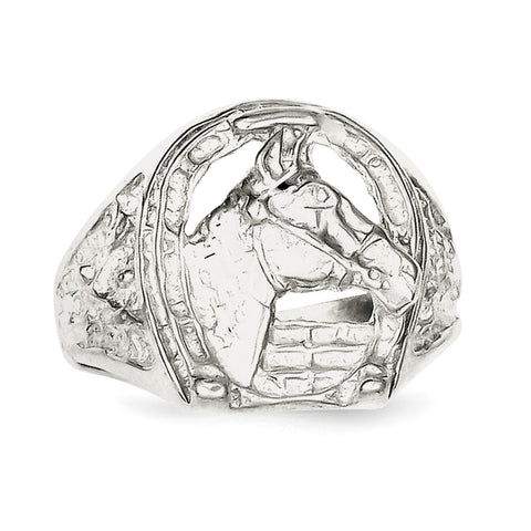 Sterling Silver Horseshoe Ring QR134 - shirin-diamonds