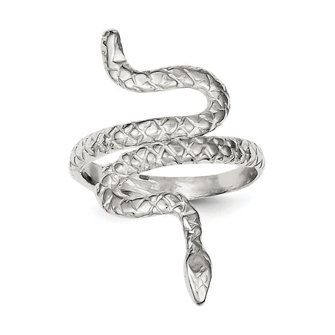 Sterling Silver Snake Ring QR157 - shirin-diamonds