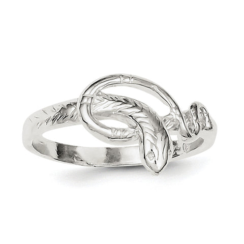 Sterling Silver Snake Ring QR158 - shirin-diamonds