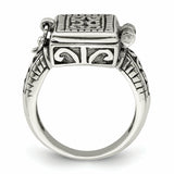 Sterling Silver Antique Locket Ring QR1764