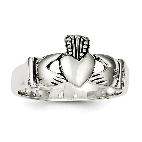 Sterling Silver Claddagh Design Ring QR1952 - shirin-diamonds