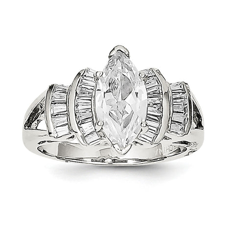Sterling Silver CZ Ring QR2021 - shirin-diamonds