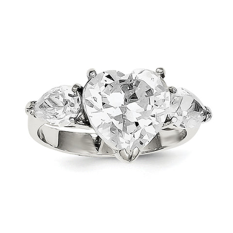 Sterling Silver CZ Ring QR2056 - shirin-diamonds