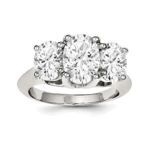 Sterling Silver CZ Ring QR2058 - shirin-diamonds