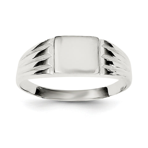 Sterling Silver Signet Ring QR2430 - shirin-diamonds