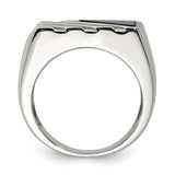 Sterling Silver Men's Onyx Ring QR2456