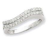 Sterling Silver Polished CZ Ring QR2730 - shirin-diamonds