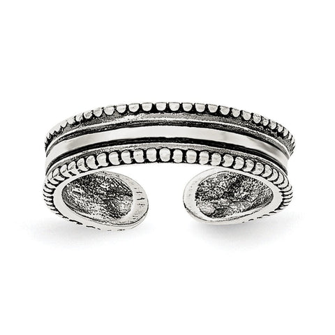 Sterling Silver Fancy Antiqued Band - shirin-diamonds