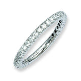 Sterling Silver Rhodium-plated 30 Stone CZ Ring - shirin-diamonds