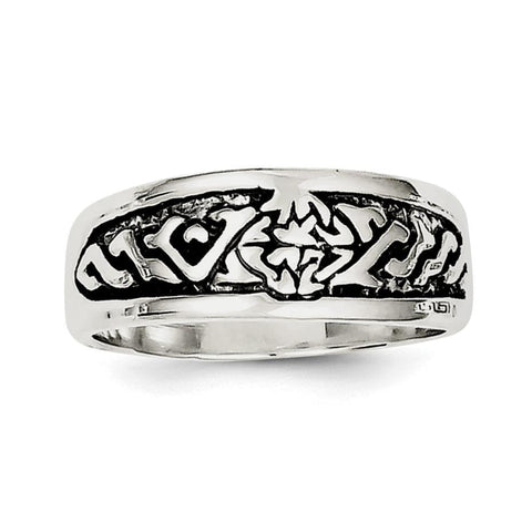 Sterling Silver Antiqued Ring - shirin-diamonds