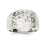 Sterling Silver Swirl Design Ring - shirin-diamonds