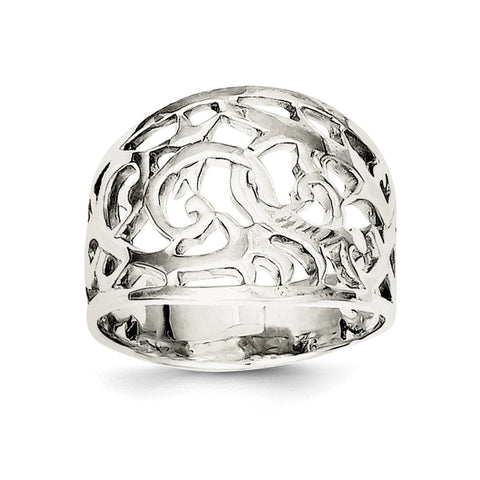 Sterling Silver Swirl Ring - shirin-diamonds