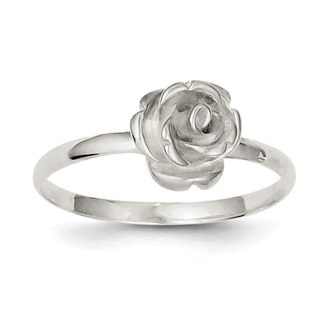 Sterling Silver 8mm Rose Ring - shirin-diamonds