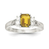 Sterling Silver Yellow & White CZ Ring - shirin-diamonds