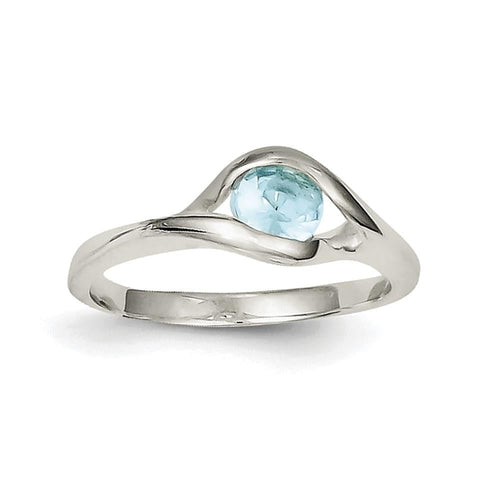 Sterling Silver Blue Glass Ring - shirin-diamonds