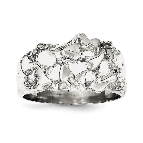 Sterling Silver Men's Nugget Ring - shirin-diamonds