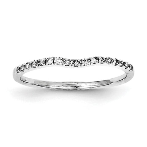 Sterling Silver Rhodium Plated Diamond Wrap Ring - shirin-diamonds