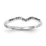 Sterling Silver Rhodium Plated Diamond Wrap Ring - shirin-diamonds