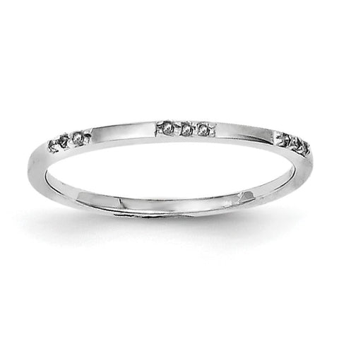 Sterling Silver Rhodium Plated Diamond Ring - shirin-diamonds