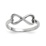 Sterling Silver Infinity Heart Ring - shirin-diamonds