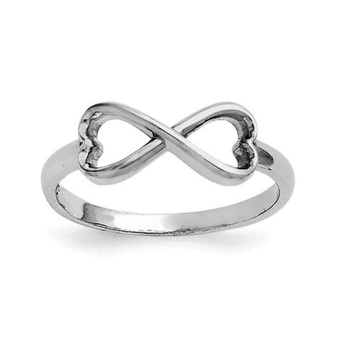 Sterling Silver Infinity Heart Ring - shirin-diamonds