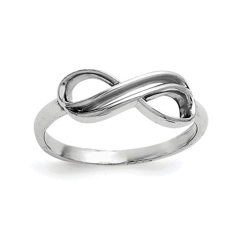 Sterling Silver Overlap Infinity Ring - shirin-diamonds