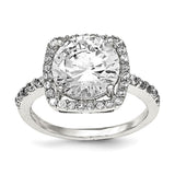Sterling Silver Polished with CZ Ring - shirin-diamonds