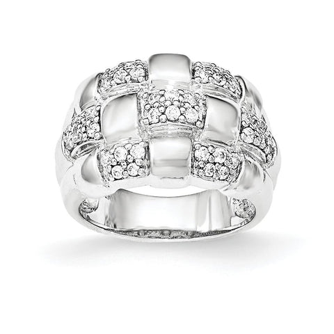 Sterling Silver Patterned Ring - shirin-diamonds