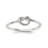 Sterling Silver Polished Knot Ring - shirin-diamonds