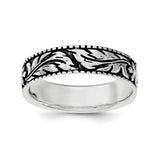 Sterling Silver & Rhodium Floral Ring - shirin-diamonds