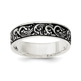 Sterling Silver Polished and Antiqued Filigree Women's Ring - shirin-diamonds