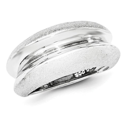Sterling Silver Polished & Satin Ring - shirin-diamonds