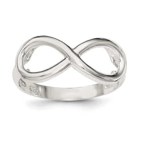 Sterling Silver Polished Infinity Ring - shirin-diamonds