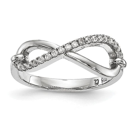Sterling Silver CZ Polished Ring - shirin-diamonds