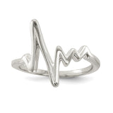 Sterling Silver Polished Fancy Heartbeat Ring - shirin-diamonds