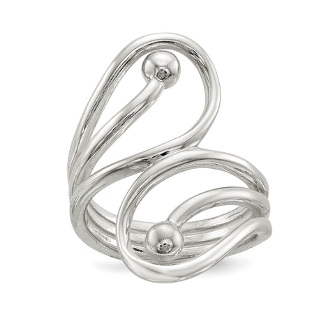 Sterling Silver Polished Fancy Swirl Ring - shirin-diamonds